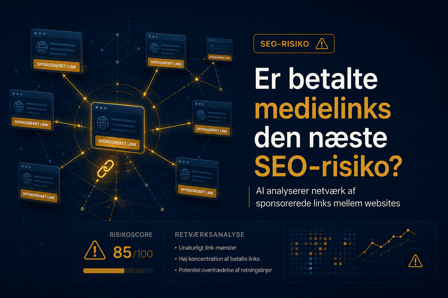 AI analyserer betalte medielinks og sponsorerede linkmønstre mellem websites
