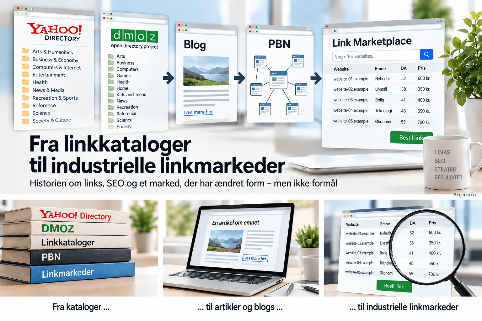 Fra linkkataloger til PBN netværk